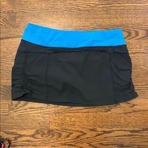 Blue and Black Lululemon Tennis Skirt